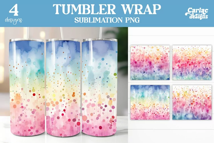 Colorful Tumbler Wrap | Tumbler Sublimation Wrap