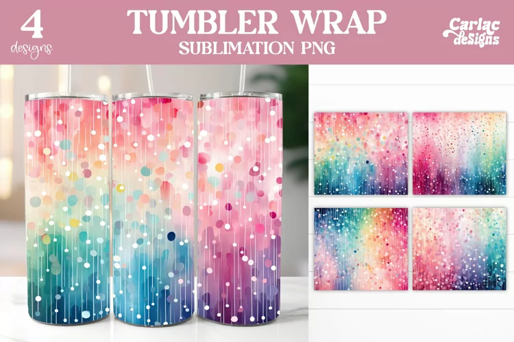 Colorful Tumbler Wrap , Tumbler Sublimation Wrap