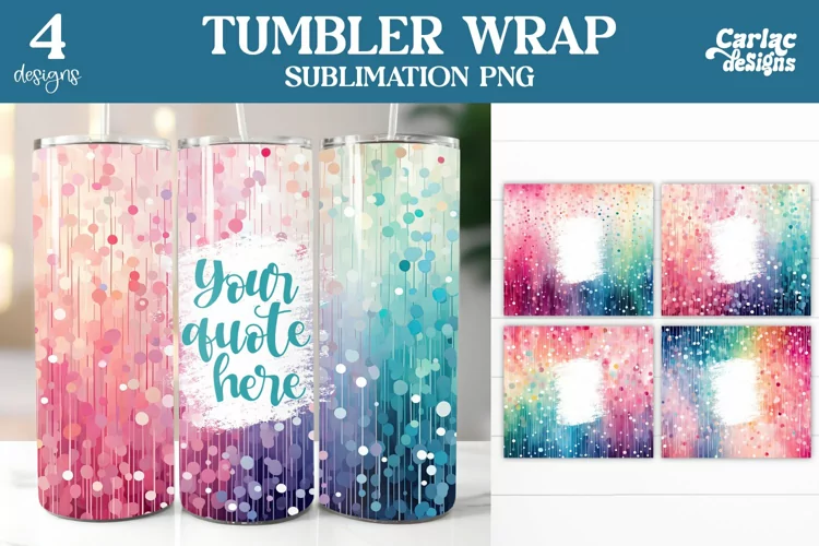 Colorful Tumbler Wrap , Tumbler Sublimation Wrap