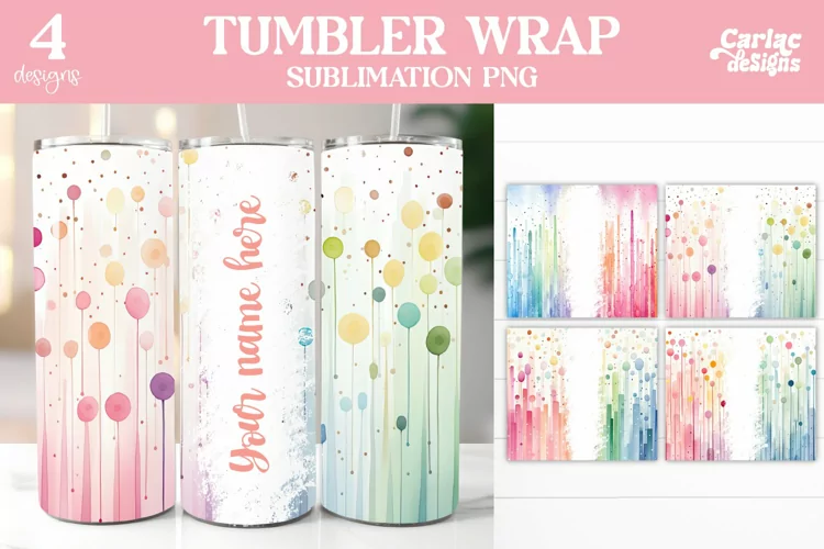 Colorful Tumbler Wrap , Tumbler Sublimation Wrap