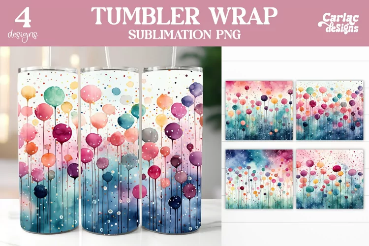 Colorful Tumbler Wrap , Tumbler Sublimation Wrap