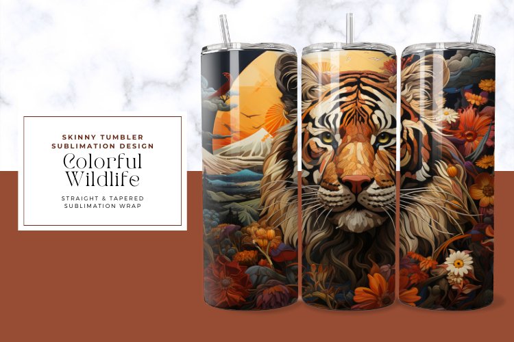 Colorful Wildlife Tumbler Wrap