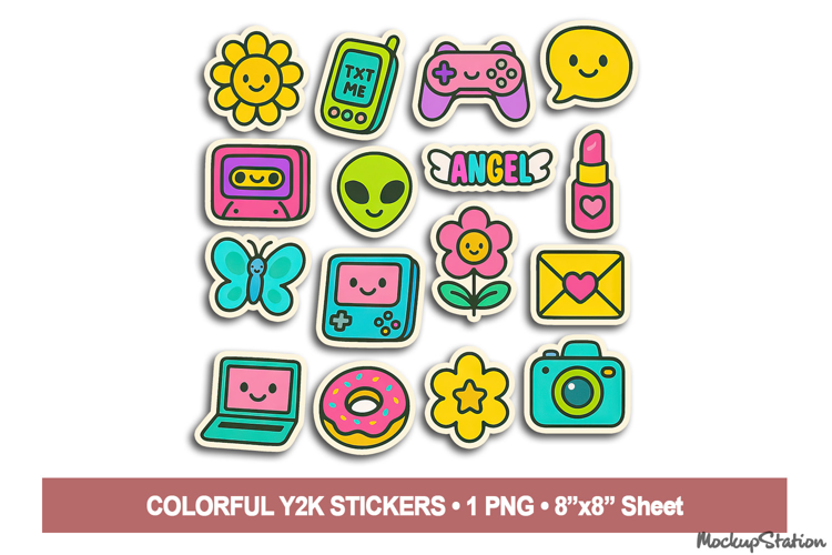 Vintage Y2K Stickers Cute Girly Aesthetic Kawaii PNG Clipart