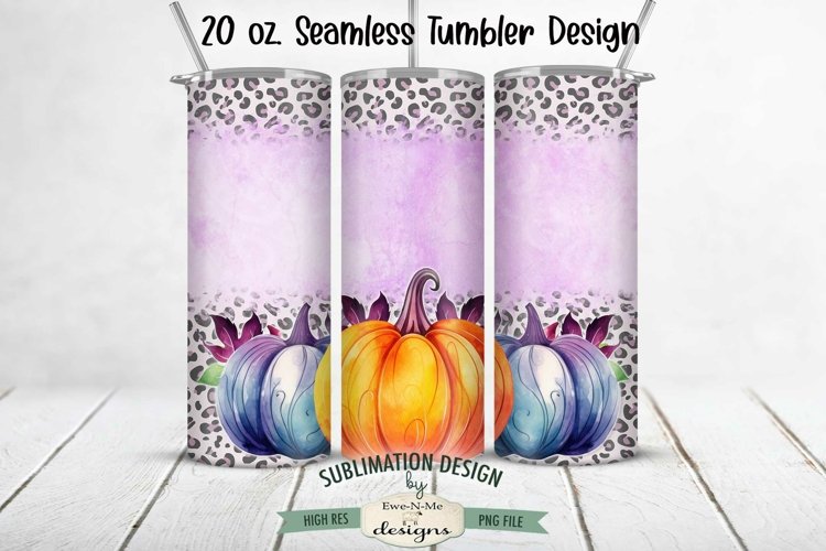 Colorful Pumpkin Seamless Sublimation Tumbler Design