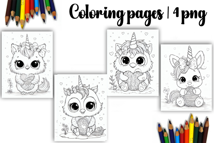Cute animals Design |Easter Coloring pages