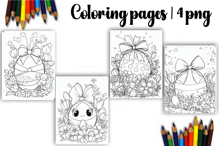 Cute animals Design |Easter Coloring pages