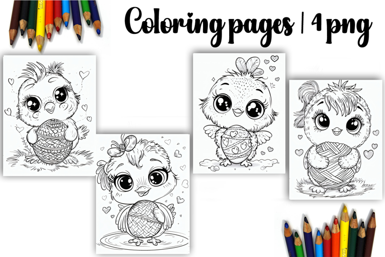 Cute animals Design |Easter Coloring pages