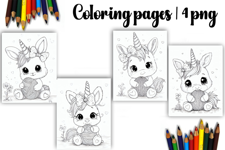 Cute animals Design |Easter Coloring pages