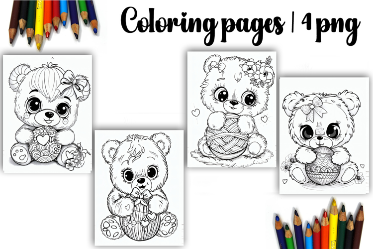 Cute animals Design |Easter Coloring pages
