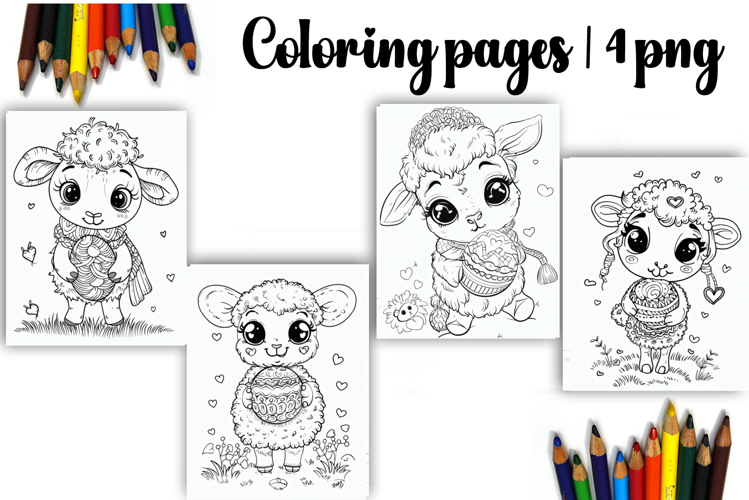 Cute animals Design |Easter Coloring pages