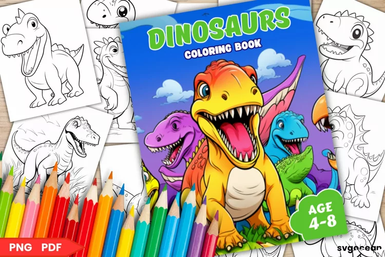 Dinosaurs Coloring Book | Coloring pages for kids