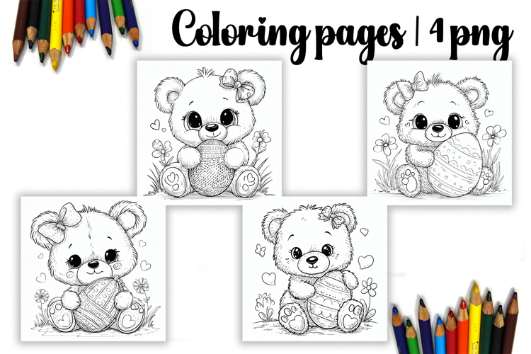 Cute animals Design |Easter Coloring pages