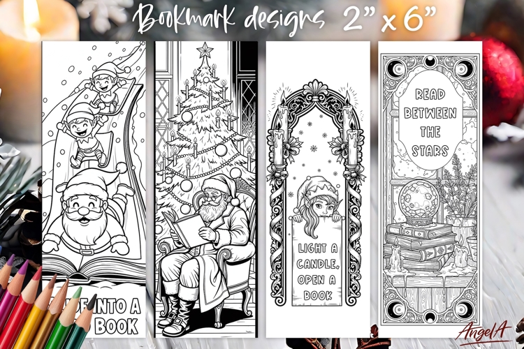 Christmas coloring pages printable, magic bookmark quote PNG