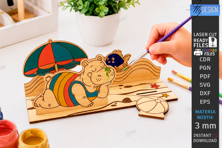 Coloring Montessori Toy Laser Cut | Kids Laser | Hippo SVG