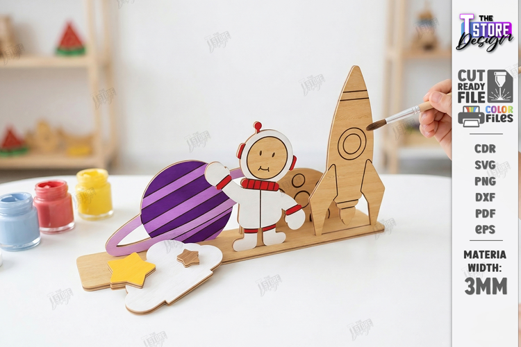 Coloring Montessori Toy for Kids Laser Cut | Paintable SVG