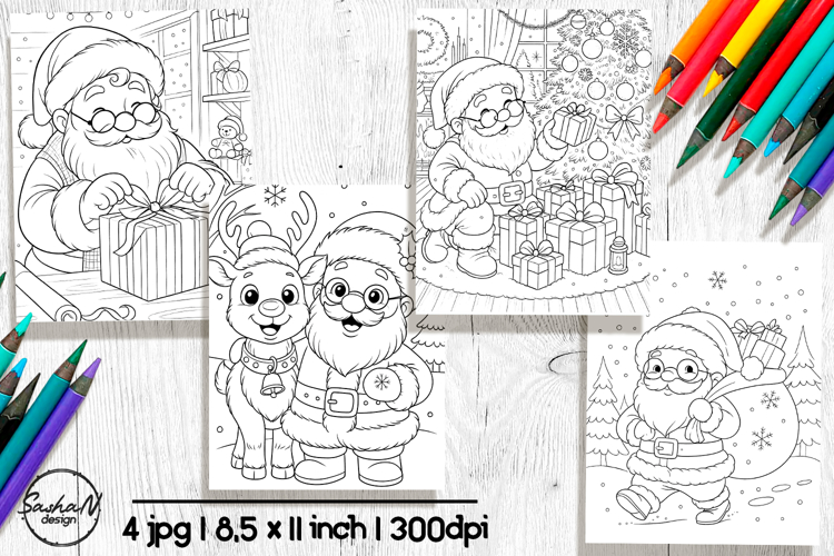Santa Claus Coloring Pages Image 4