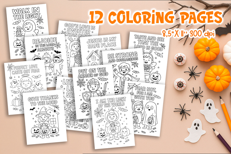Christian Halloween Coloring Bundle | Bible Pages