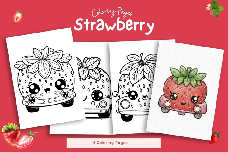 Strawberry Coloring Pages for Kids Strawberry Fruit Coloring