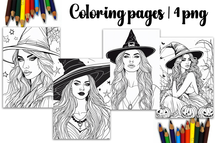 Cute halloween Design |halloween girl Coloring pages