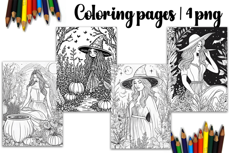 Cute halloween Design |halloween girl Coloring pages