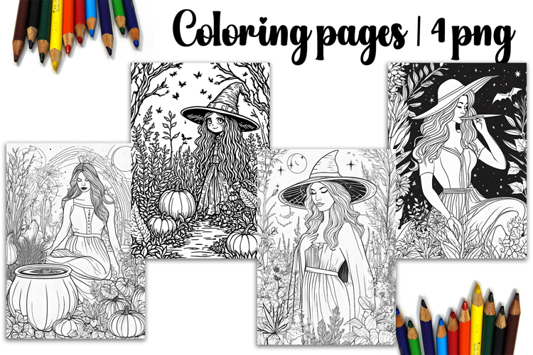 Cute halloween Design |halloween girl Coloring pages