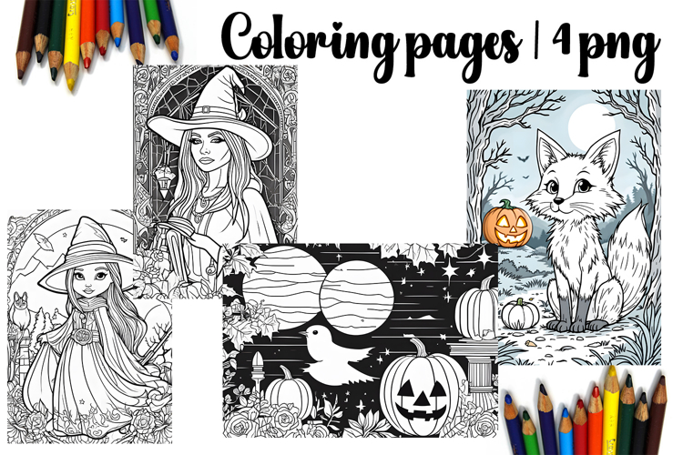 Cute halloween Design |halloween girl Coloring pages
