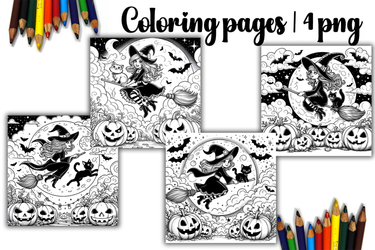 Cute halloween Design |halloween girl Coloring pages