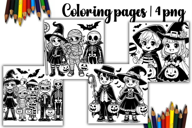 Cute halloween Design |halloween girl Coloring pages