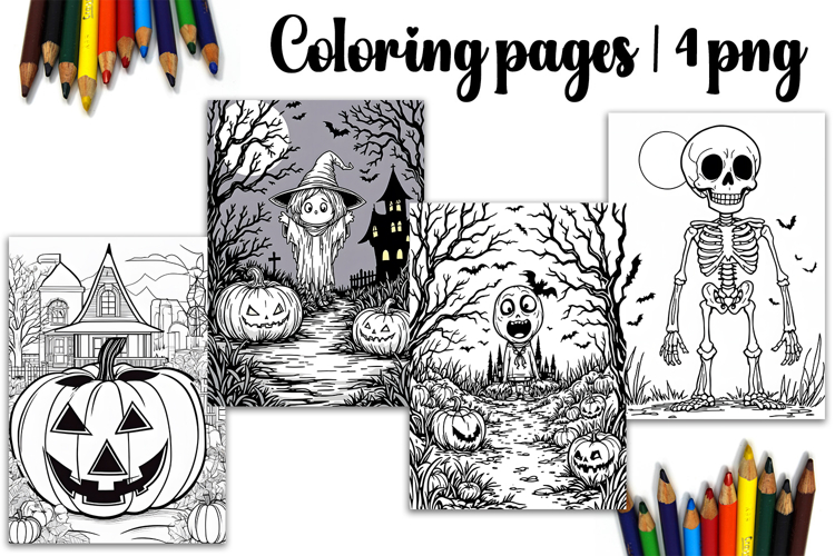 Cute halloween Design |halloween Coloring pages
