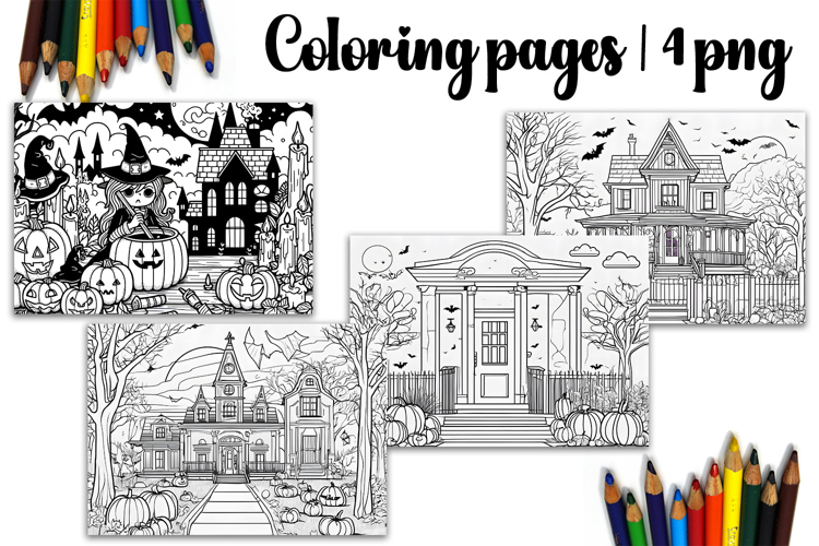 Cute halloween Design |halloween Coloring pages