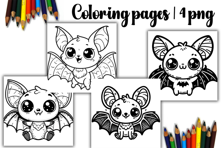 Cute halloween Design |bat halloween Coloring pages