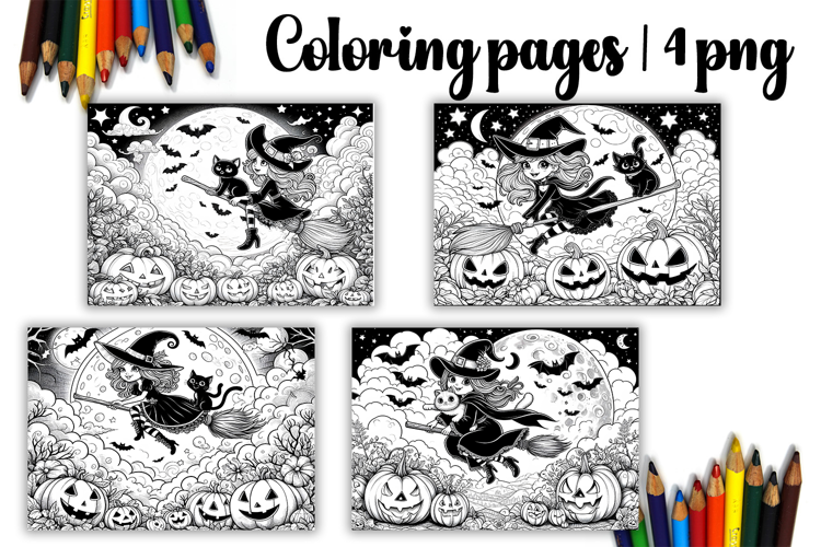 Cute halloween Design |halloween girl Coloring pages