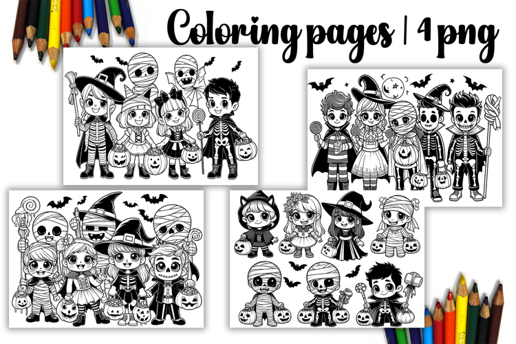 Cute halloween Design |halloween girl Coloring pages