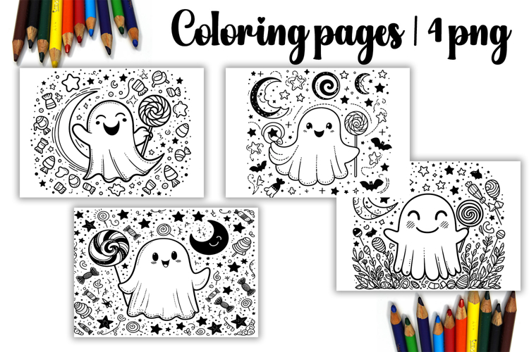 Girly Halloween Coloring Pages