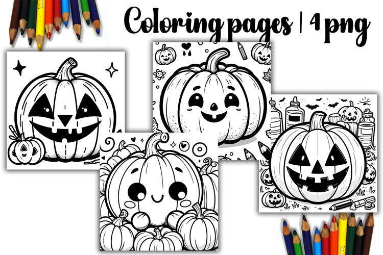 Cute halloween Design |cute pumpkin halloween Coloring pages