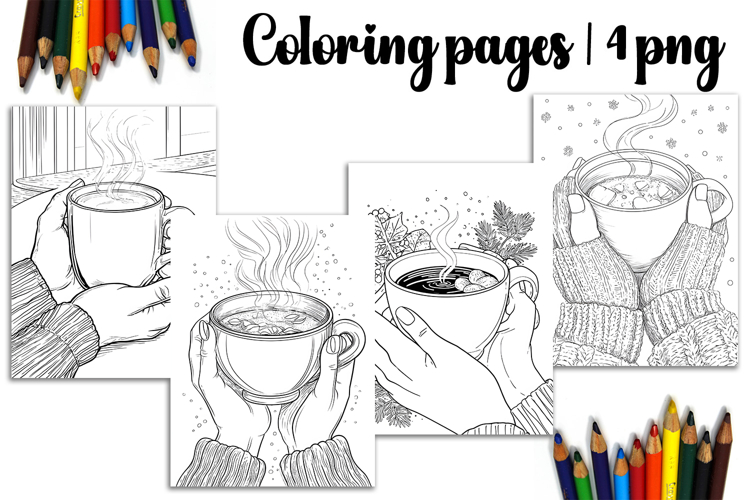 Christmas coloring page PNG, coloring book for kids
