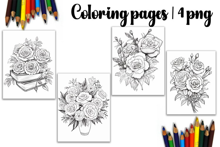Summer flowers Design |Coloring pages