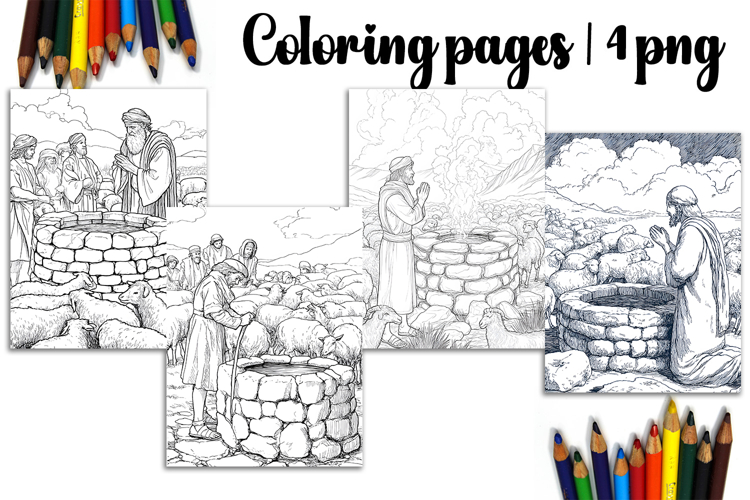 Christmas coloring page PNG, Baby bible coloring book