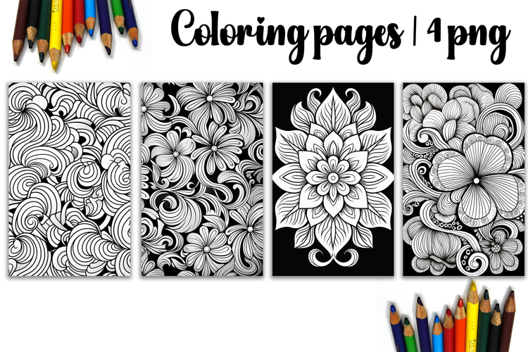 Summer flowers Design |Coloring pages