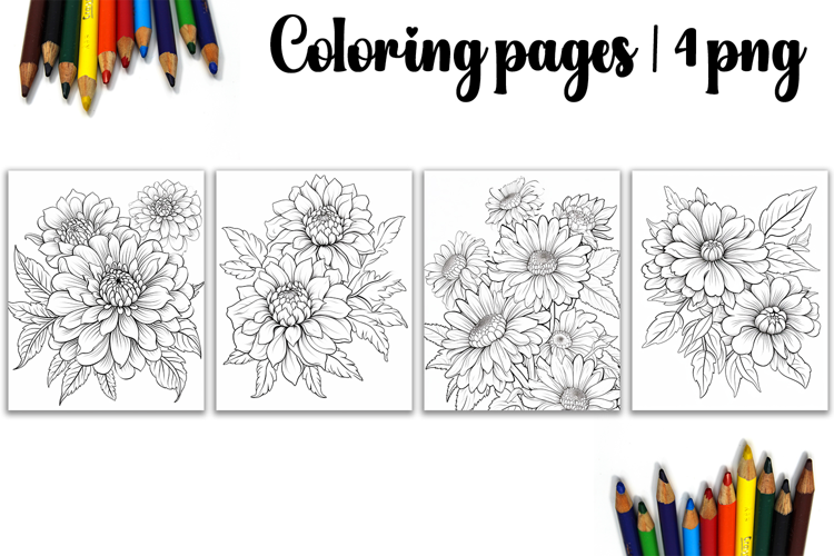 Summer flowers Design |Coloring pages