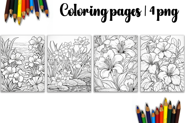 Summer flowers Design |Coloring pages