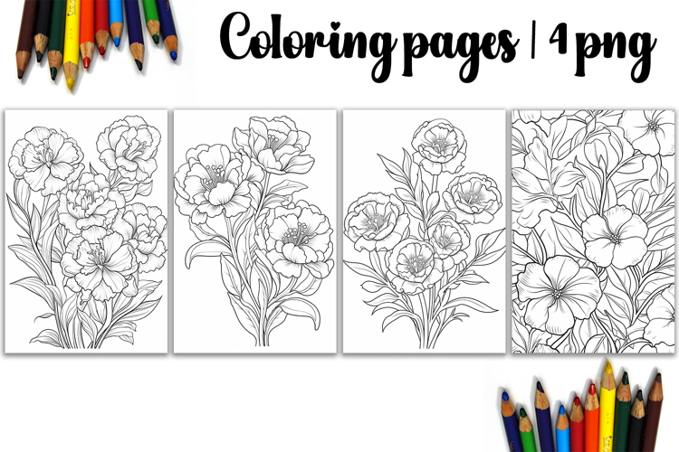 Summer flowers Design |Coloring pages
