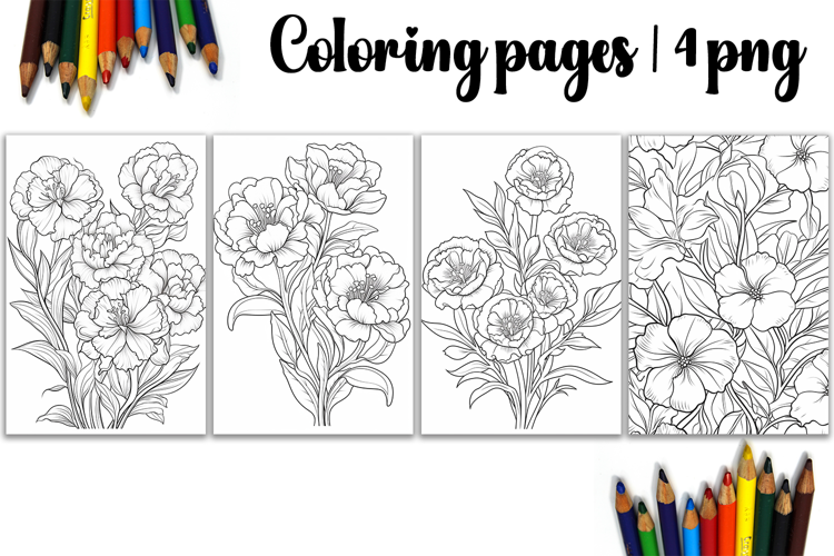 Summer flowers Design |Coloring pages