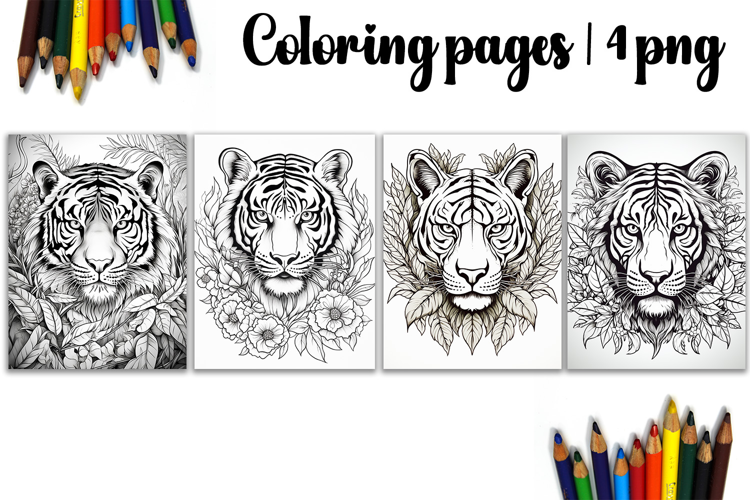 Cute animals Design |tigr Coloring pages