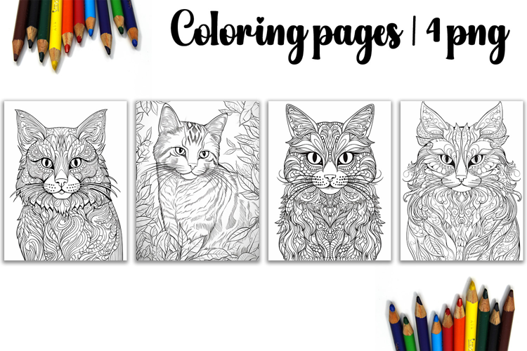Cute animals Design |cat Coloring pages