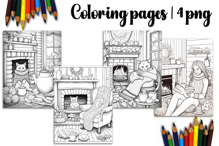 Christmas coloring page PNG, coloring book for kids