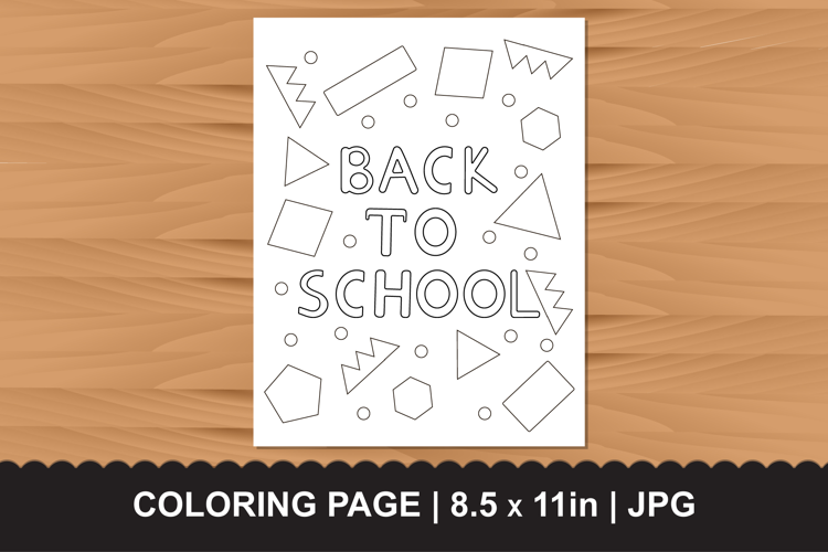 Back to School Coloring Page - Kids Education Activities
