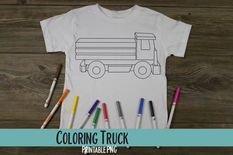 Color Truck Sublimation PNG