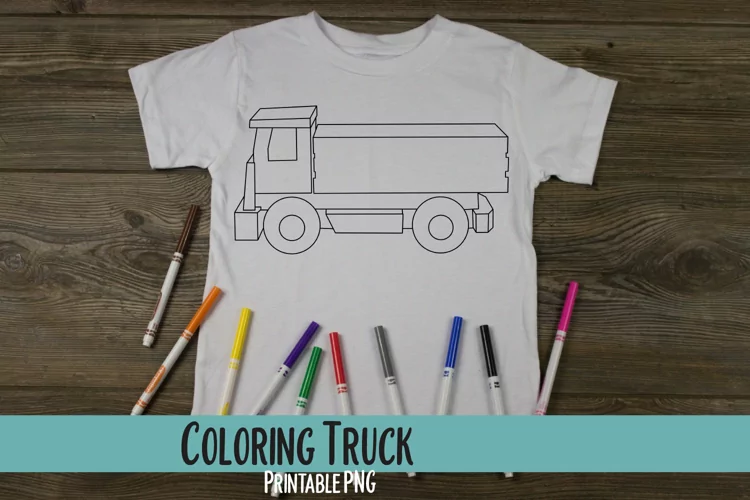 Color Truck Sublimation PNG