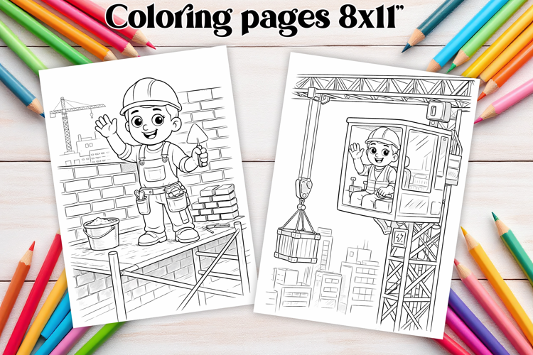 Professions coloring page PNG | Coloring book for kids PNG